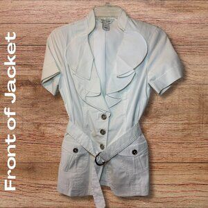 Elegant White House Black Market White Pantsuit - Size 2, Perfect Interview